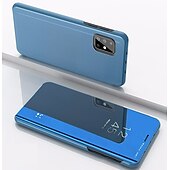 abordables Carcasas Samsung-teléfono Funda Para Samsung galaxia S24 S23 S22 S21 S20 Ultra Plus FE A54 A34 A14 A72 A52 A42 A71 A51 A31 Note 20 Ultra 10 Plus S25 Ultra Funda Completa con Soporte Espejo Activación al abrir