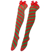 preiswerte Weihnachtsmütze &amp; Zubehör-Weihnachtsmann Elf Strümpfe / Strumpfhosen Damen Weihnachten Silvester Heiligabend Weihnachten Erwachsene Weihnachten Silvester Socken