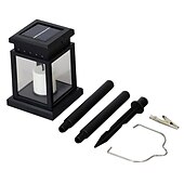billige Landskapslys-2stk 1stk solcelledrevet bakkemontert dobbeltbruk utendørs hage landskapslampe retro palasslampe vindlampe feriefest lyslampe