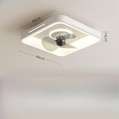 preiswerte Dimmbare Deckenleuchten-Deckenventilator mit Licht, dimmbar, 48 cm, Macaron, mehrfarbig, 360-Grad-Kopfschütteln, 6 Windgeschwindigkeiten, moderner Deckenventilator für Schlafzimmer, Wohnzimmer, ca &amp; Fernbedienung 110-240V