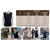 abordables suéter de los hombres-Hombre Chaleco suéter Sueter de lana Pull-over Tejer Escote en V Profunda De Punto Color sólido Escote en Pico Básico Elegante Ropa Invierno Otoño Negro Vino M L XL