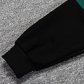 cheap Sets-2 Pieces Kids Boys Hoodie &amp; Pants Outfit Graphic Letter Long Sleeve Pocket Set Outdoor Fashion Cool Spring Fall 7-13 Years Black Dark Green