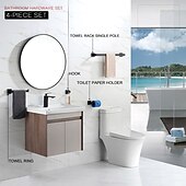 halpa Pyyhetangot-Wc-paperiteline Tyylikäs / Uusi malli / Ihana Nykyaikainen / Moderni Ruostumaton teräs / sinkkiseos / Metalli 4kpl / 1kpl - Kylpyhuone 1-pyyhepalkki / pyyherengas Seinäasennus