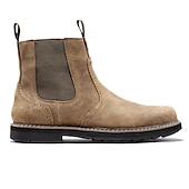 abordables Botas del Chelsea-Botines Chelsea de ante para hombre: botines sin cordones con paneles laterales elásticos, estilo vintage informal para otoño e invierno, uso diario y al aire libre.