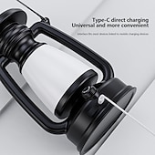 cheap Landscape Lights-New Retro Lamp Tri-Color Led Stepless Dimming Light Source Portable Hanging Solar Charging USB Camping Outdoor Lighting 1PC
