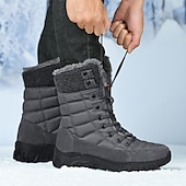 お買い得  冬と雪のブーツ-ファー裏地付きメンズ断熱冬用スノーブーツ - 寒い天候や雪の降る条件に適した防水、滑り止めアウトドアブーツ