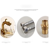 economico Classici-rubinetto per lavabo da bagno per vasca, novità stile lungo a forma di drago con montaggio esterno rubinetti per vasca da bagno alti con due maniglie e un foro in ottone antico