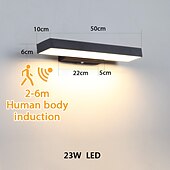 billiga utomhus vägglampor-led vägglampa belysningsarmatur antik vägglampa ip65 liner design utvändig vattentät rostsäker aluminium vägglampa lykta innergård trädgård balkong villa dekorativa lampor 110-240v