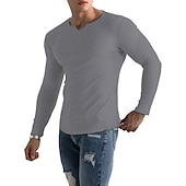 preiswerte Geripptes Strick-T-Shirt-Herren T Shirt Geripptes Strick-T-Shirt T-Shirt Langarmshirt Langarm V Ausschnitt Sommer Einfach Grubenstreifen Mode Designer Basic Stricken Urlaub Straße Ausgehen Schwarz Weiß Rosa Top T-Shirt für