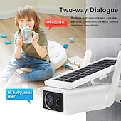 economico Videocamere di sorveglianza per esterni-60 angolo regolabile del pannello solare 1080p full hd telecamera ad energia solare telecamera ip wifi wireless telecamera per visione notturna impermeabile telecamera di sicurezza solare telecamera