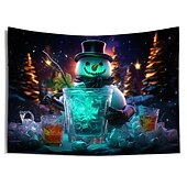 billiga jul gobeläng hängande-juldekorationer blacklight gobeläng uv reaktivt sken i mörkret snögubbe xmas trippy bar dimmigt hängande gobeläng väggkonst väggmålning för vardagsrum sovrum