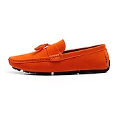 cheap Men&#039;s Slip-ons &amp; Loafers-Men&#039;s Green Suede Loafers – Casual Slip-On Moccasins with Non-Slip Sole for Driving &amp; Everyday Wear