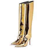 cheap Footwear-Retro Vintage 1980s Knee High Boots Disco Women&#039;s Carnival Costume Halloween Carnival Performance Party Pride Parade Adults&#039; Shoes All Seasons