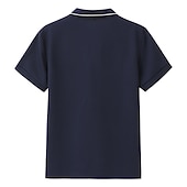 economico Polo classica da uomo-Per uomo Magliette Polo a Nido d'Ape Testurizzato Casuale Sportivo Bavero Manica Corta Muscolo Stile Vecchio Denaro Semplice Patchwork Estate Vestibilità regolare Nero Bianco Blu marino Grigio