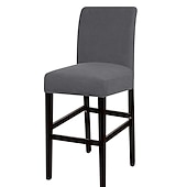 ieftine Husa scaun de sufragerie-husă scaun de bar stretch scaun de bar husă scaun pub roșu visiniu negru pentru sufragerie cafenea scaun bar husă mobilă detașabilă husă scaun țesătură jacquard cu fund elastic