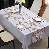 cheap Tablecloth-Waterproof Tablecloth PVC Oilproof Rectangle Table Cloth Table Cover for Party, Family Dining, Restrant