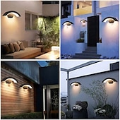 voordelige buiten wandlampen-buitenwandlamp 12w 24w boog moderne buitenwandlamp waterdicht ip65 stabiel op buiten zwarte wandlamp geschikt voor buitenveranda binnentuin badkamer slaapkamer ac85-265v