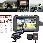 ieftine DVR Auto-wifi gps dvr motocicletă dash cam complet 1080p hd față și spate înregistrare dublă înregistrator de conducere pentru motociclete rezistent la apă pentru motocicletă cameră pentru motociclete