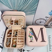 cheap Travel Bags-1PC Jewelry Box Waterproof Portable Mini Wearable leatherette PU(Polyurethane) PU Leather For Women&#039;s Casual Portable