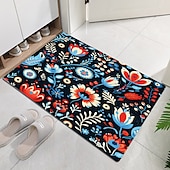 cheap Doormats-Colorful Floral Doormat Floor Mats Washable Rugs Kitchen Mat Non-Slip Oil Proof Rug Indoor Outdoor Mat Bedroom Decor Bathroom Mat Entrance Rug