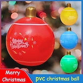 billige Utendørs dekorasjoner-utendørs juleoppblåsbar dekorert ball pvc store store baller juletrepynt lekeball juleball gårdsplassdekorasjon juleutstyr leker julestemning ball