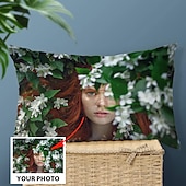 abordables Cadeaux personnalisés-Housse de coussin lombaire personnalisée Ajoutez votre image Meilleur cadeau de graduation Design photo personnalisé Housse de coussin mode décontractée 1pc Cadeau personnalisé sur mesure