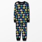 billiga Pojkens 3D Sporter &amp; Spel-pojkar 3d-spel pyjamasset långärmad 3d-utskrift höst vinter aktiv cool daglig polyester barn 3-12 år crew neck hem causal inomhus normal passform