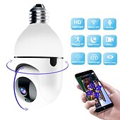 abordables Caméras IP d&#039;intérieur-Caméra IP 1080P (1920×1080) Ampoule Wi-Fi Détection de présence Accès à Distance Coupure infrarouge Intérieur Soutien 128 GB