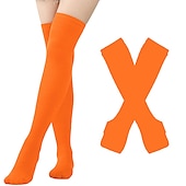 abordables Accesorios-Calcetines hasta rodilla Calcetines de Navidad Mujer Navidad Carnaval Mardi Gras Nochebuena Retro Antiguo Guantes Calcetines