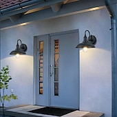 economico applique da esterno-lampada da esterno per fienile con sensore dal tramonto all&#039;alba applique da parete per esterni da 12,3 pollici lampada per montaggio a parete per fattoria lampada esterna a collo di cigno lanterna da