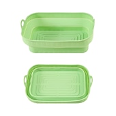 cheap Cooking Utensils-2 Pack Air Fryer Silicone Pot, Food Safe Nonstick Air Fryer Silicone, Heat Resistant, Easy Clean, Reusable Replacement Flammable Parchment Liner, Suitable for Fryer, Oven, Microwave