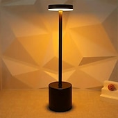 economico Lampade da tavolo-lampada da scrivania senza fili ricaricabile a 3 colori con tocco in metallo a led, lampada da comodino per camera da letto, lampada da scrivania dall&#039;atmosfera moderna e minimalista, ricarica USB
