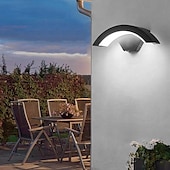 voordelige buiten wandlampen-buitenwandlamp 12w 24w boog moderne buitenwandlamp waterdicht ip65 stabiel op buiten zwarte wandlamp geschikt voor buitenveranda binnentuin badkamer slaapkamer ac85-265v