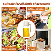 abordables Utensilios de cocina y gadgets-Rociador y dispensador de aceite de vidrio 2 en 1, 16oz para cocina, botella de aceite de oliva de 470ml, rociador de aceite para cocinar, cocina, ensalada, barbacoa