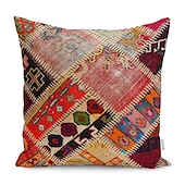 billige boho stil-kelim geometrisk dobbel side putetrekk 1 stk mykt dekorativt firkantet putetrekk putetrekk for soverom stue sofa sofa stol