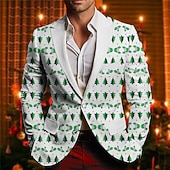 billiga Julgran Ytterkläder-jul herr julgranstryck blazers älgträd affärskappa kavaj varm andas bekväma arbetskläder till jobbet gå ut knapptryck multificka normal passform höst &amp;amp; lång vinteruppehåll
