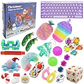 cheap Best Christmas Gifts-Christmas Advent Calendar Blind Box,Christmas Blind Box Children&#039;s Party Gift Decompression DIY Hand Tear Countdown Calendar Blind Box Christmas Toys for Christmas Gifts