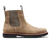 abordables Botas del Chelsea-Botines Chelsea de ante para hombre: botines sin cordones con paneles laterales elásticos, estilo vintage informal para otoño e invierno, uso diario y al aire libre.