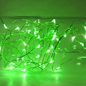 tanie Łańcuchy świetlne baterii-1 opakowanie 50 lampek LED - 5 metrów, zasilane baterią 3AA, idealne na Boże Narodzenie, wesela, imprezy, rodzinne wakacje, spotkania i nie tylko - zawsze włączone