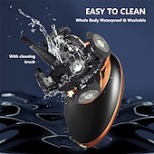 cheap Shaving &amp; Hair Removal-Men Head Shavers  Wet and Dry Detachable Electric Shaver Nose Hair Trimmer Face Brush Grooming Set Rechargeable Razor