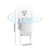 ieftine Routere Wireless-Wi-Fi extender 1200mbps 2.4g/5g dual band wireless internet wifi repeater/router/amplificator de semnal AP pentru casă extender de acoperire mai mare și amplificator de semnal