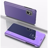 abordables Carcasas Samsung-teléfono Funda Para Samsung galaxia S24 S23 S22 S21 S20 Ultra Plus FE A54 A34 A14 A72 A52 A42 A71 A51 A31 Note 20 Ultra 10 Plus S25 Ultra Funda Completa con Soporte Espejo Activación al abrir