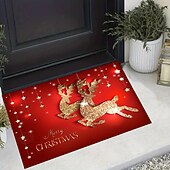 halpa Christmas Bath-joulusisustus joulu ovimatot lattiamatot, liukastumista estävät joulutervetulolattiamatot joulukuusen etuovimatto sisätiloihin ulkona kotipuutarhaan