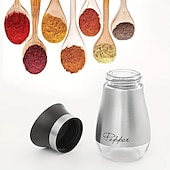 billige Kjøkkenutstyr og -redskap-2 stk påfyllbare salt- og pepperbøssesett - lokkbeholder i rustfritt stål for hjem, restaurant og piknik - 3,4 oz kjøkkentilbehør