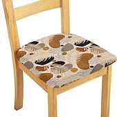 abordables Couverture de chaise de salle à manger-Housse de chaise de salle à manger housse de siège de chaise extensible en daim hydrofuge doux uni couleur unie durable lavable protecteur de meubles pour salle à manger fête