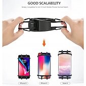 abordables Soporte para móvil-soporte para teléfono de bicicleta de silicona para 4 - 6 pulgadas soporte para teléfono inteligente motocicleta bicicleta manillar clip soporte gps soporte de montaje4.7