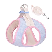 cheap Dog Collars, Harnesses &amp; Leashes-Anti Breakaway Chest Strap With Color Matching Seersucker Traction Rope For Comfort And Durability