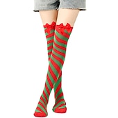 preiswerte Weihnachtsmütze &amp; Zubehör-Weihnachtsmann Elf Strümpfe / Strumpfhosen Damen Weihnachten Silvester Heiligabend Weihnachten Erwachsene Weihnachten Silvester Socken