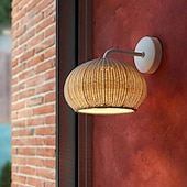 baratos luzes de parede ao ar livre-Lâmpada de parede led para exterior, rattan, à prova d'água, ip65, iluminação para pátio, jardim, 110-240v