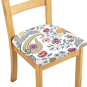 abordables Couverture de chaise de salle à manger-Housse de chaise de salle à manger housse de siège de chaise extensible en daim hydrofuge doux uni couleur unie durable lavable protecteur de meubles pour salle à manger fête